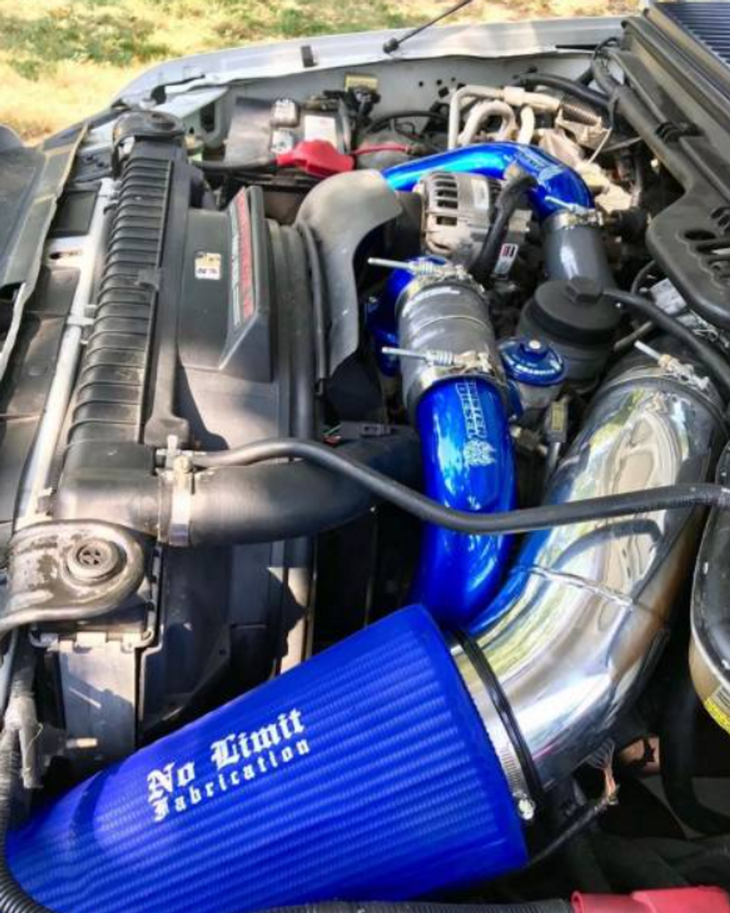 No Limit Fabrication Cold Air Intake 2003 to 2007 6.0L Powerstroke (60CAI)-In Use View