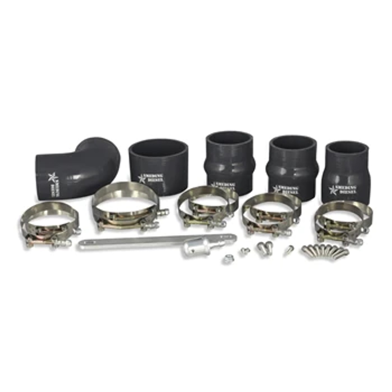 Smeding Diesel Complete Intercooler Pipe Kit For 2015 to 2016 Ford 6.7L Powerstroke (SD_67_1516PK) Fitting View