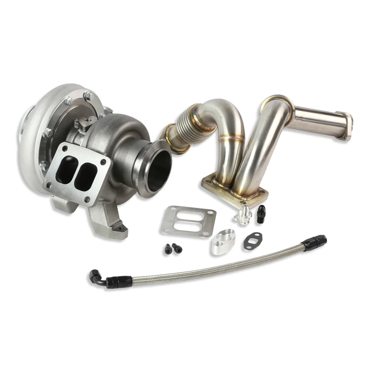 Smeding Diesel Non VGT T4 S300 kit with Turbo Gen 2 for 2003 to 2007 Ford 6.0L Powerstroke (SD-NONVGT_S300_6.0L) Main VIew