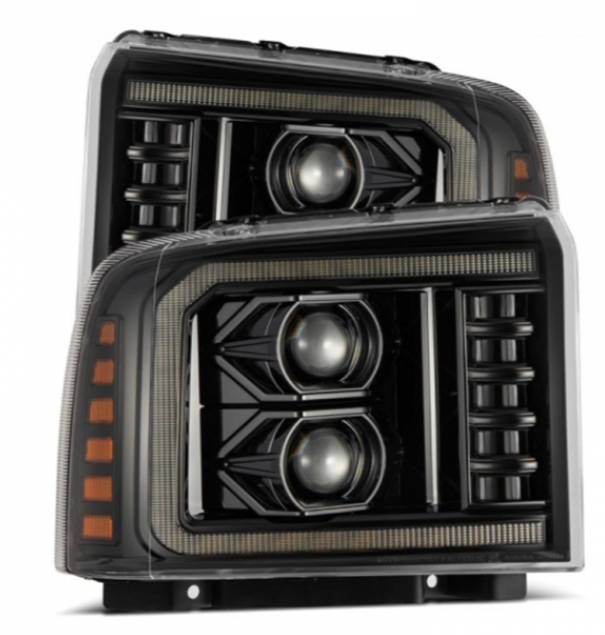 AlphaRex Pro Series Alpha Black Projector Headlights 2005 to 2007 Ford F250/350/450/550 (880314)-Main View
