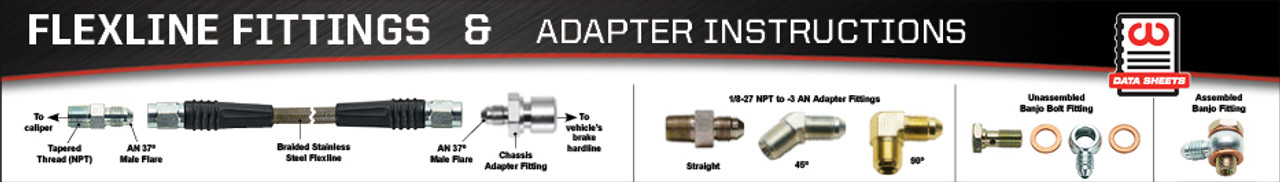 Wilwood Brakes Flexline Kit with Bracket for (220-14165) Fitting VIew