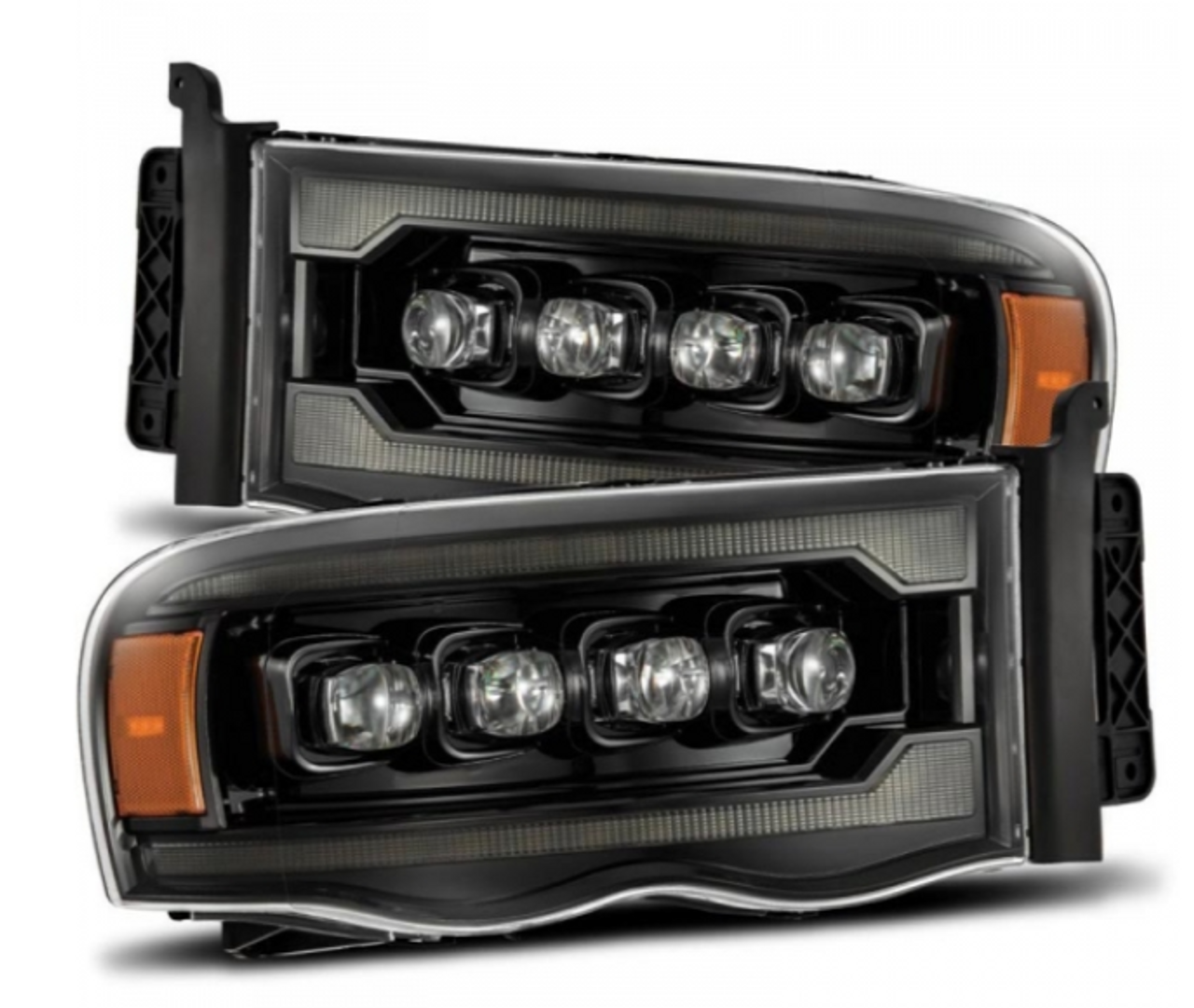 AlphaRex NOVA Series Alpha Black LED Projector Headlights 2003 to 2005 Ram 2500/3500 (ARX880566)-Main View