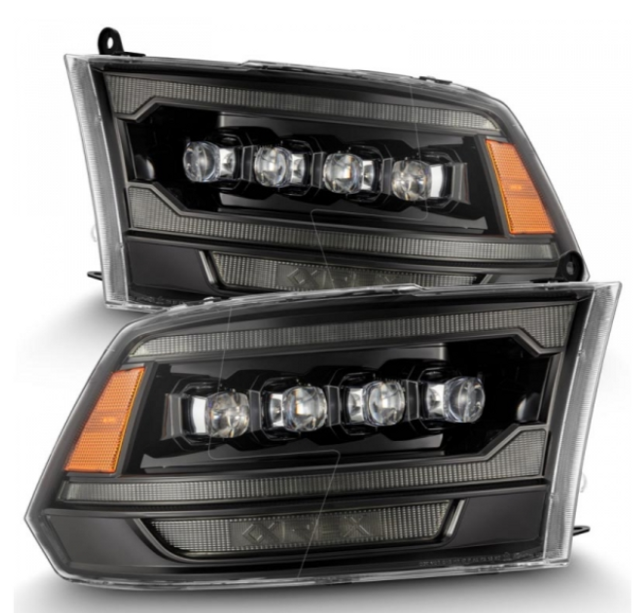 AlphaRex NOVA Series Alpha Black LED Projector Headlights 2010 to 2018 Ram 2500/3500 (880557)-Main View