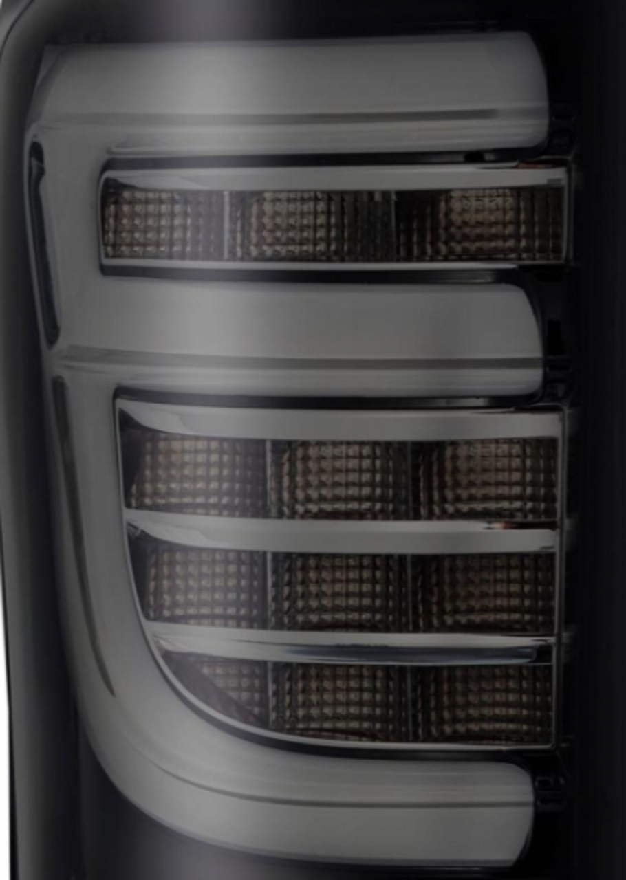 AlphaRex Pro Series Jet Black LED Tail Lights 2018 to 2020 F150 (Without Blind Spot Sensor) (652010)-Main View