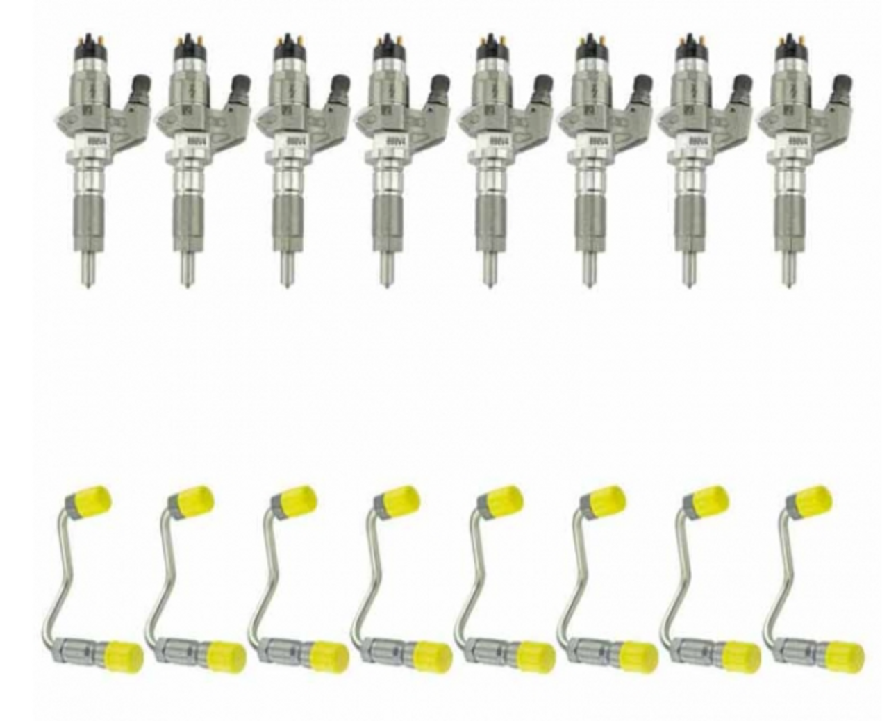 Industrial Injection Reman Fuel Injector & Line Set 2001 to 2004 6.6l LB7 Duramax (412212)-Main View