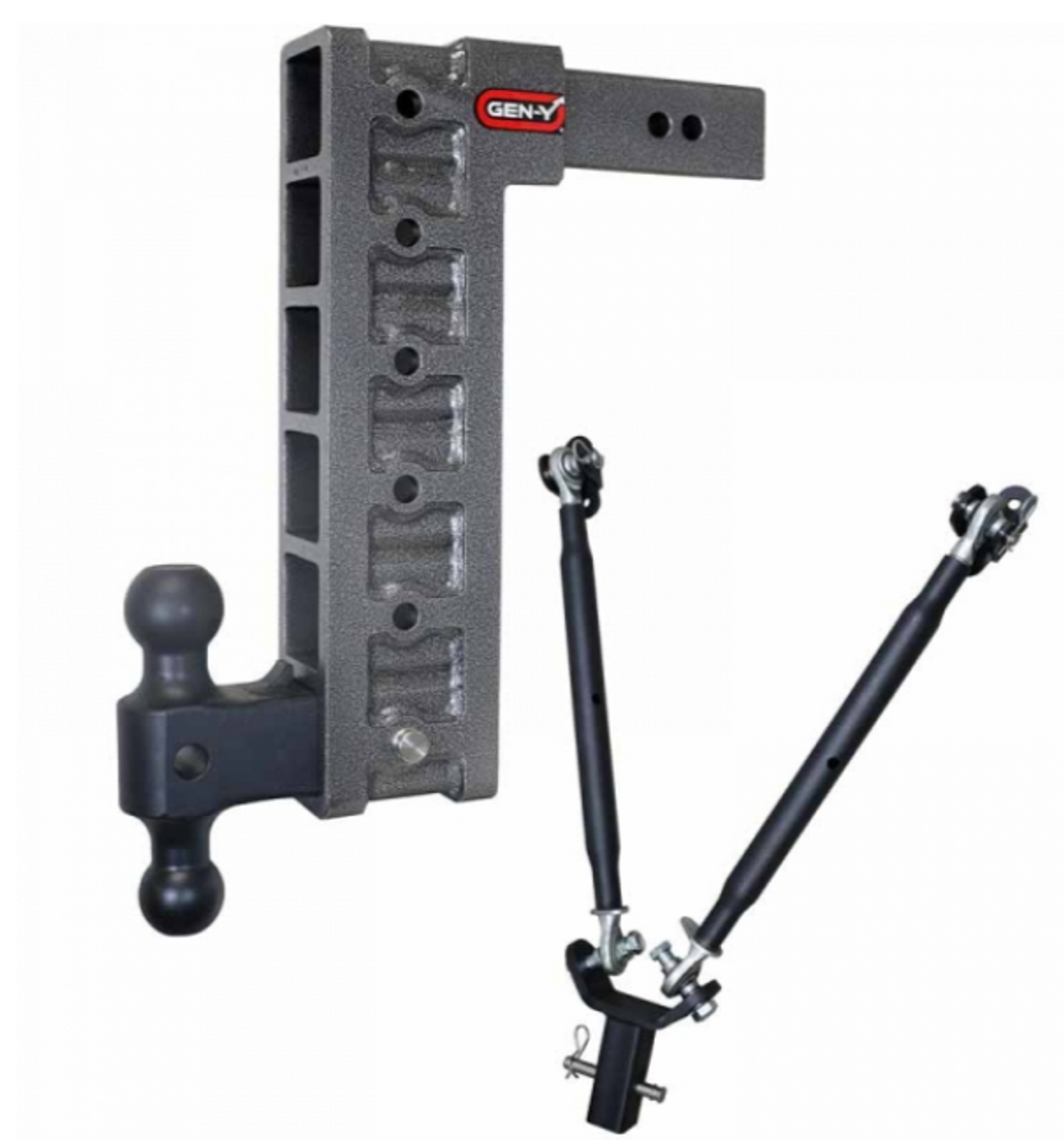 GEN Y Hitch Mega Duty 21K Drop Hitch W/Stabilizer 15" Drop (Universal 2.5" Shank 21,000 LB Towing Capacity) 3,000 LB Tongue Weight (GH-616)-Main View