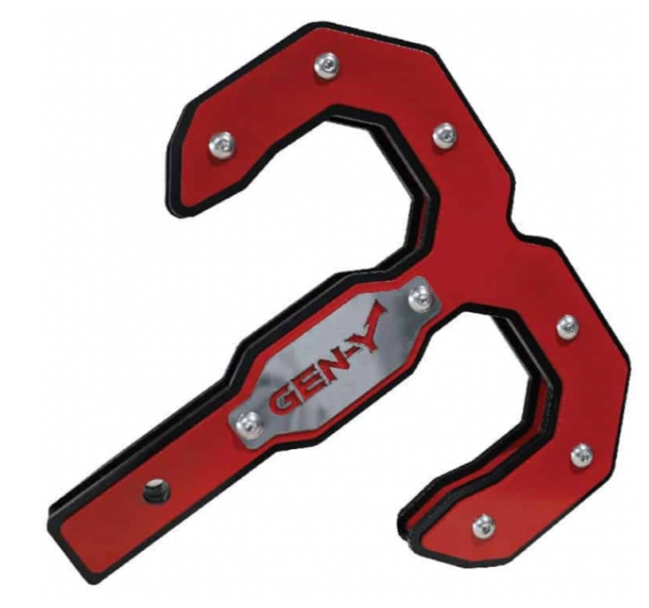 GEN Y Hitch Hulk 2.5 Black/Red 21K Tow Hook (2.5") Universal 2.5" Shank 21,000 LB Towing Capacity (GH-0072)-Main View