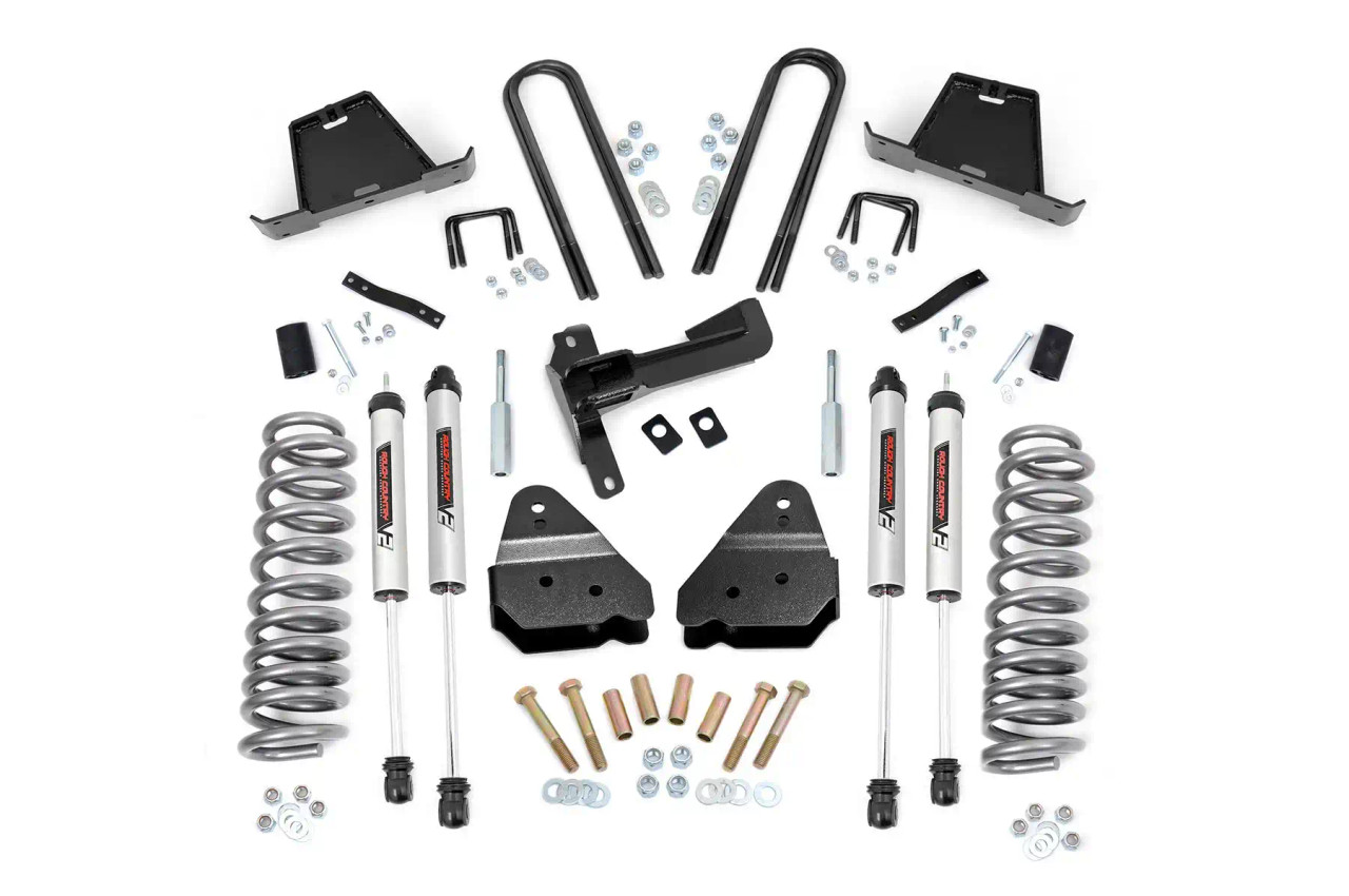 Rough Country 4.5 Inch Lift Kit for 2005 to 2007 Ford Super Duty 4WD - Upgraded Shocks View