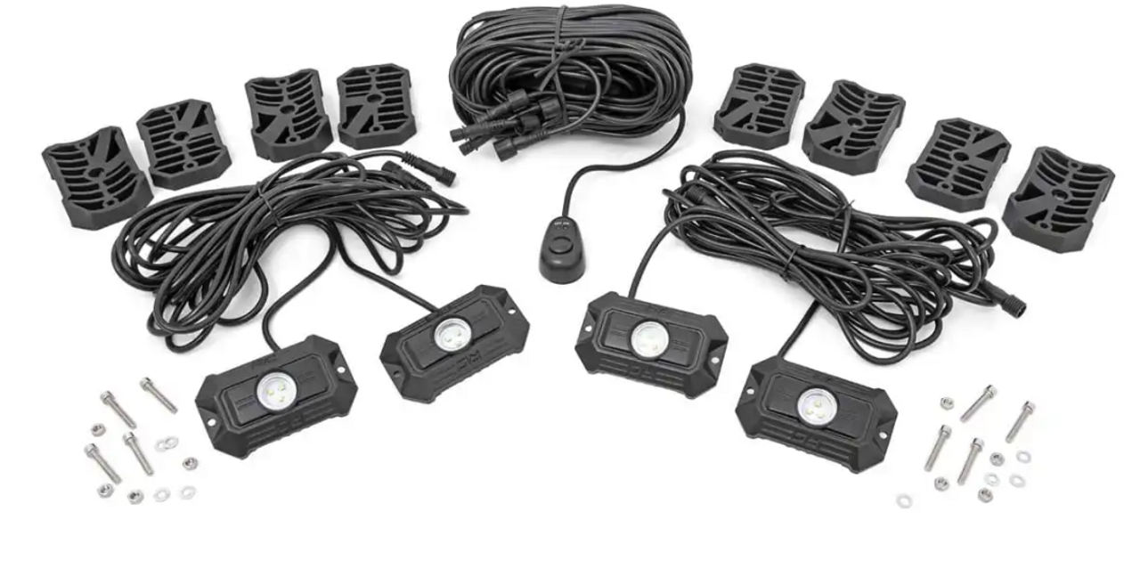 Rough Country LED Rock Light Kit (4 Piece Set) (70980)-Main View