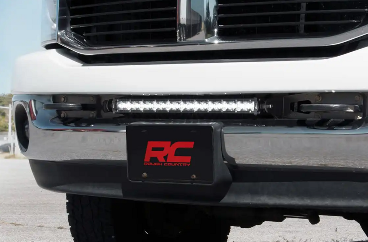 Rough Country LED Bumper Mount 20" 2010 to 2018 Ram 2500/3500 4WD (70568)-In Use View
