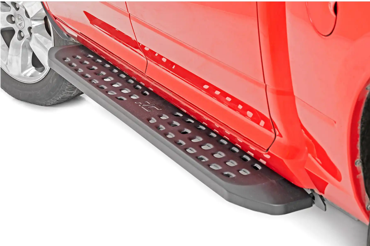 Rough Country RP2 Running Boards (Crew Cab; Black) 2021 to 2023 Ram 1500 TRX (44004)-Main View