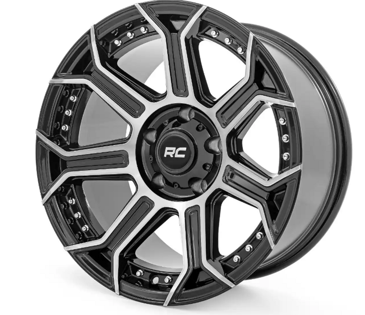 Rough Country 89 Series Wheel (One Piece| Black Machined Gun Metal| 17x9| 5x4.5| -12mm) (89170913)-Main View