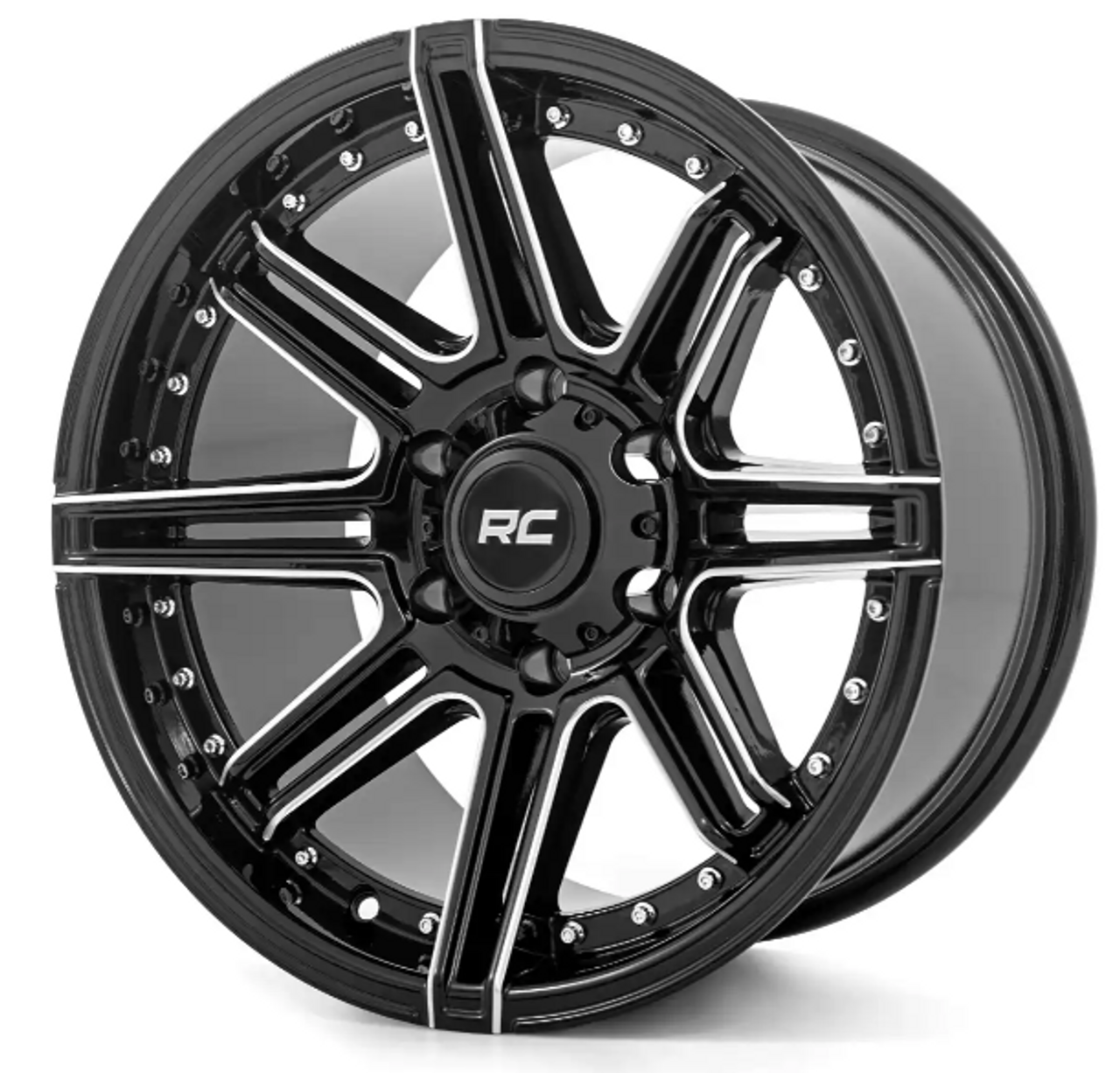 Rough Country 88 Series Wheel (One Piece| Gloss Black| 20x10| 6x135| -19mm) (88201017)-Main View