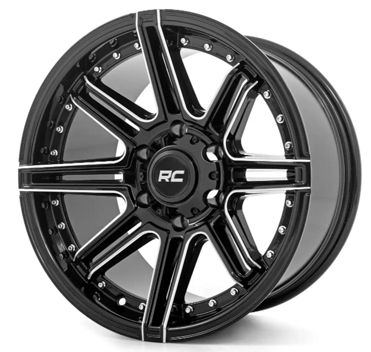 Rough Country 88 Series Wheel (One Piece| Gloss Black| 20x10| 8x170| -19mm) (88201011)-Main View