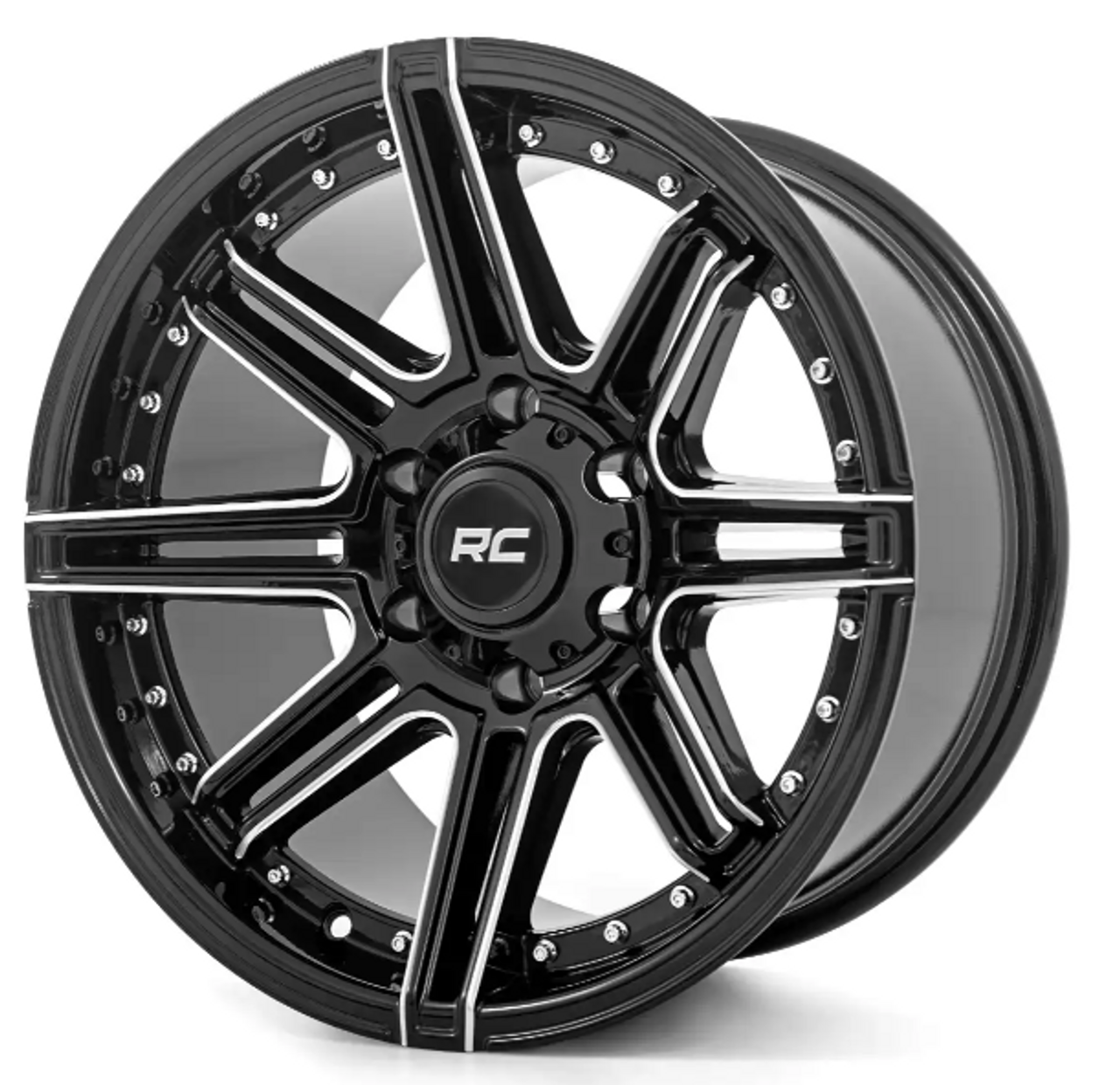 Rough Country 88 Series Wheel (One Piece| Gloss Black| 17x9| 5x5| -12mm) (88170918)-Main View