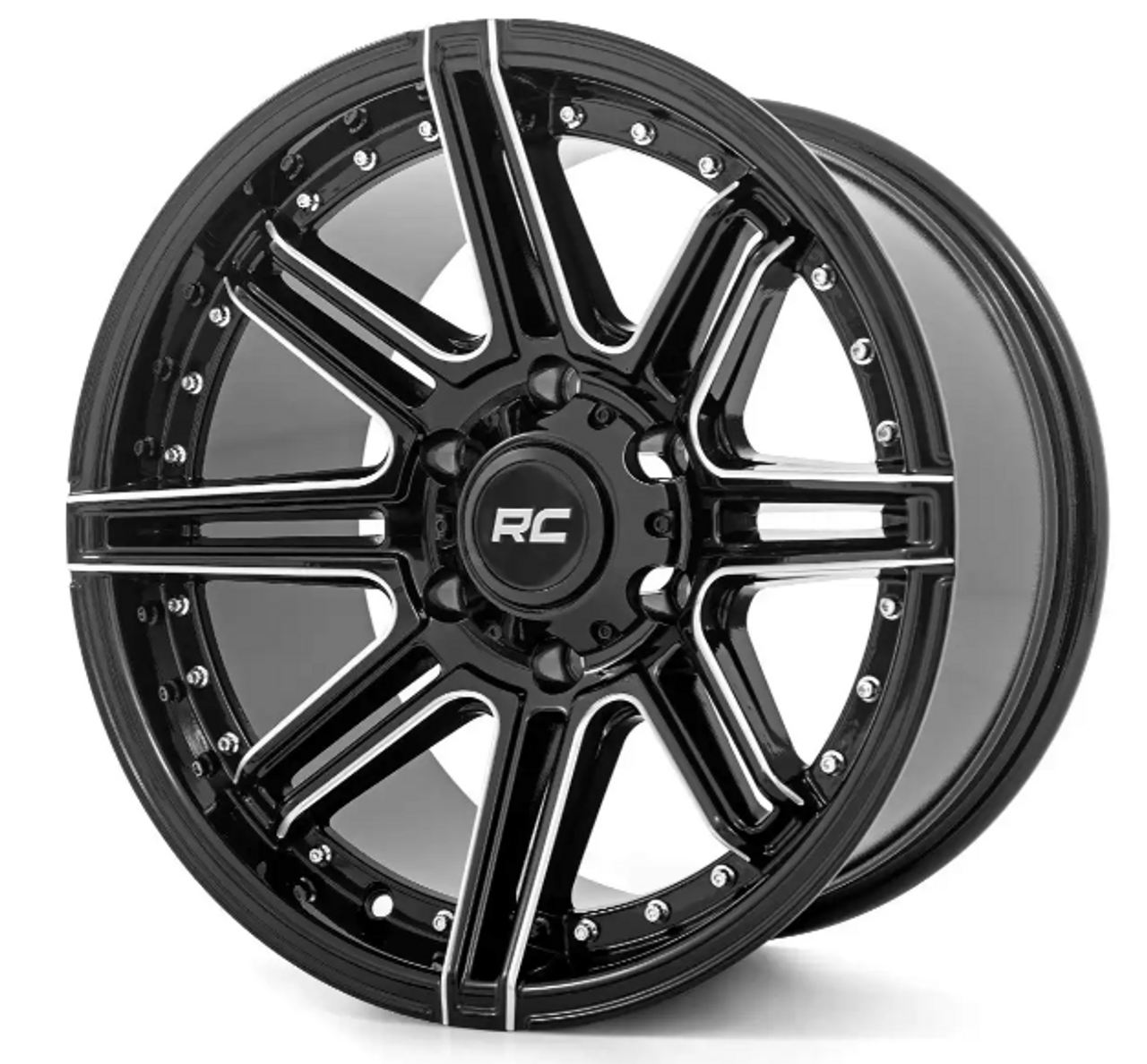 Rough Country 88 Series Wheel (One Piece| Gloss Black| 17x9| 6x135| -12mm) (88170917)-Main View