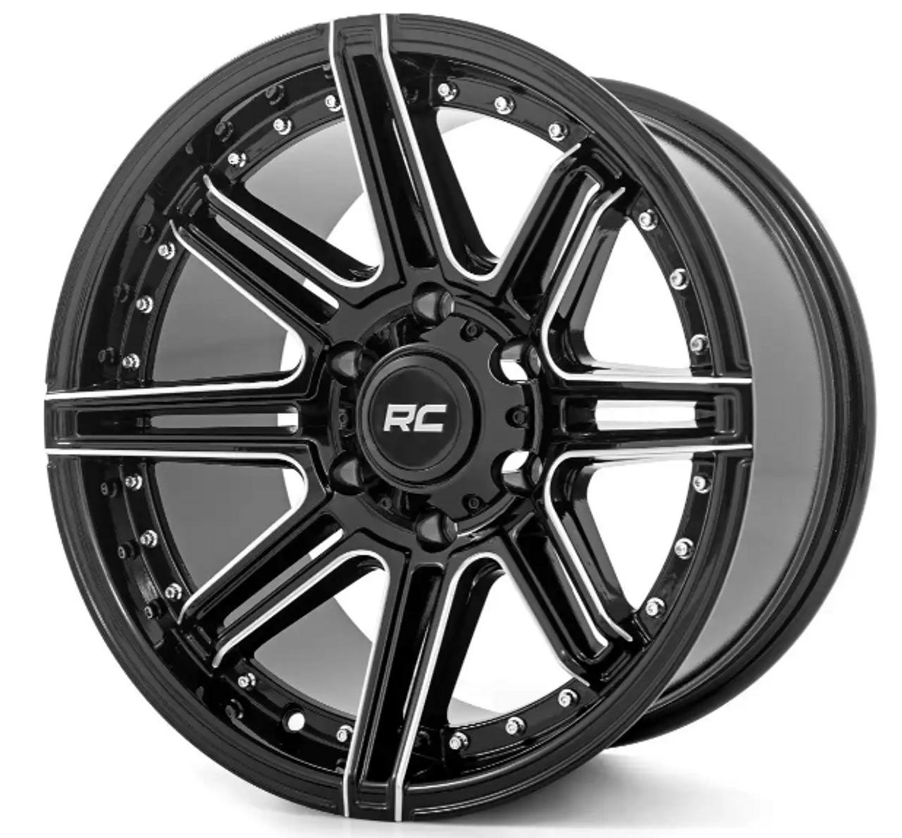 Rough Country 88 Series Wheel (One Piece| Gloss Black| 17x8.5| 6x5.5| -12mm) (88170912)-Main View