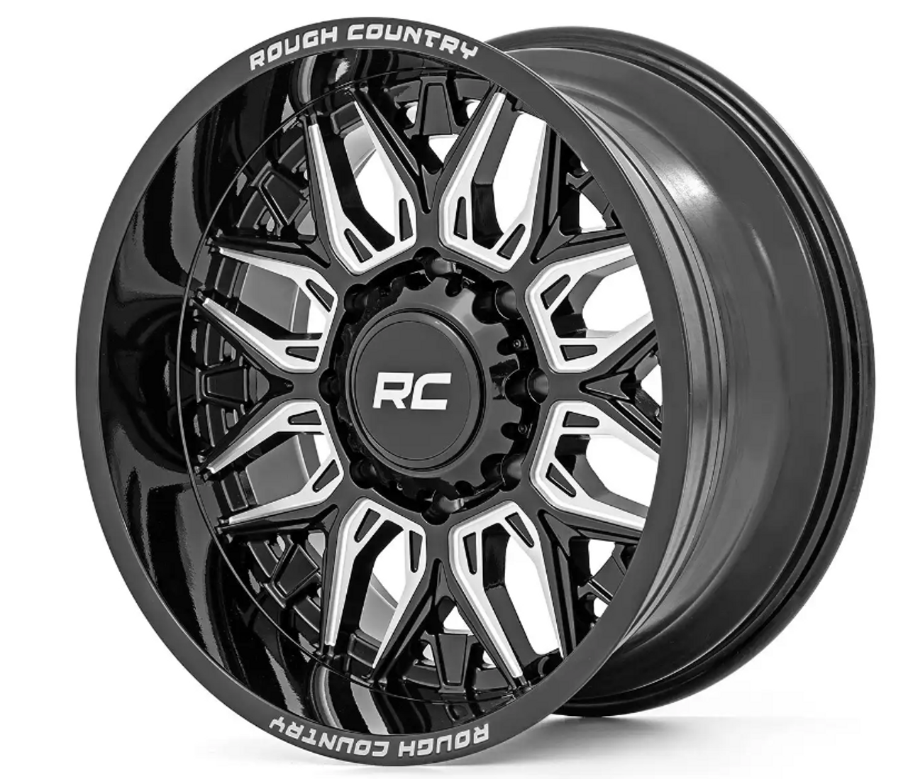 Rough Country 86 Series Wheel (One Piece| Gloss Black| 22x10| 6x5.5| -25mm) (86221012)-Main View