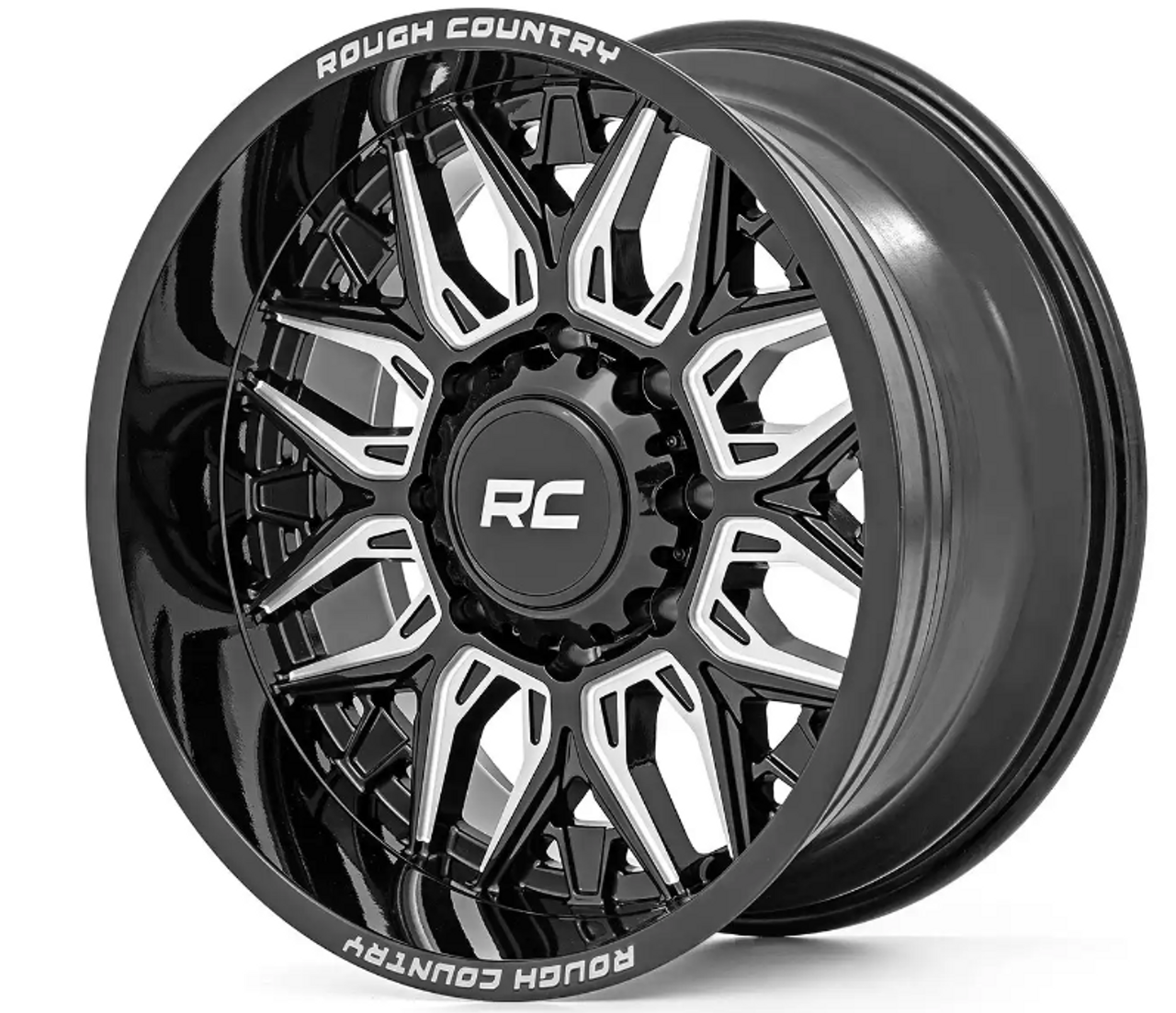 Rough Country 86 Series Wheel (One Piece| Gloss Black| 22x10| 8x6.5| -19mm) (86221010)-Main View