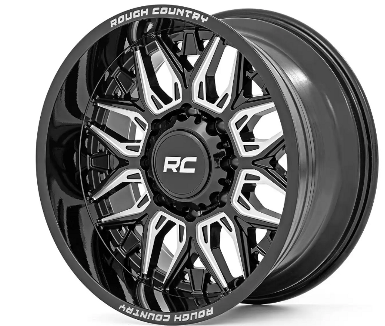 Rough Country 86 Series Wheel (One Piece| Gloss Black| 20x10| 8x170| -19mm) (86201011)-Main View