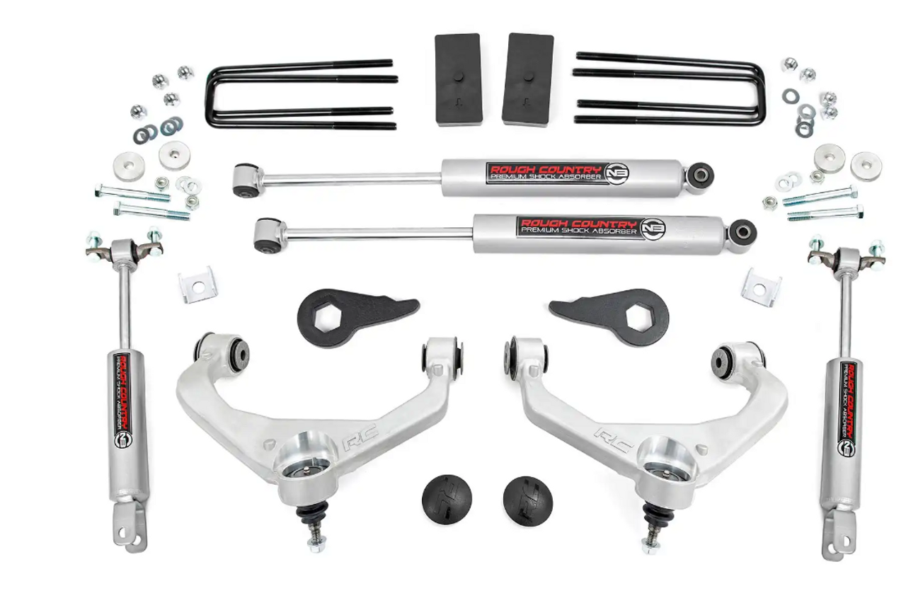 Rough Country 3.5 Inch Lift Kit 2011 to 2019 Chevy/GMC 2500HD/3500HD-Main View