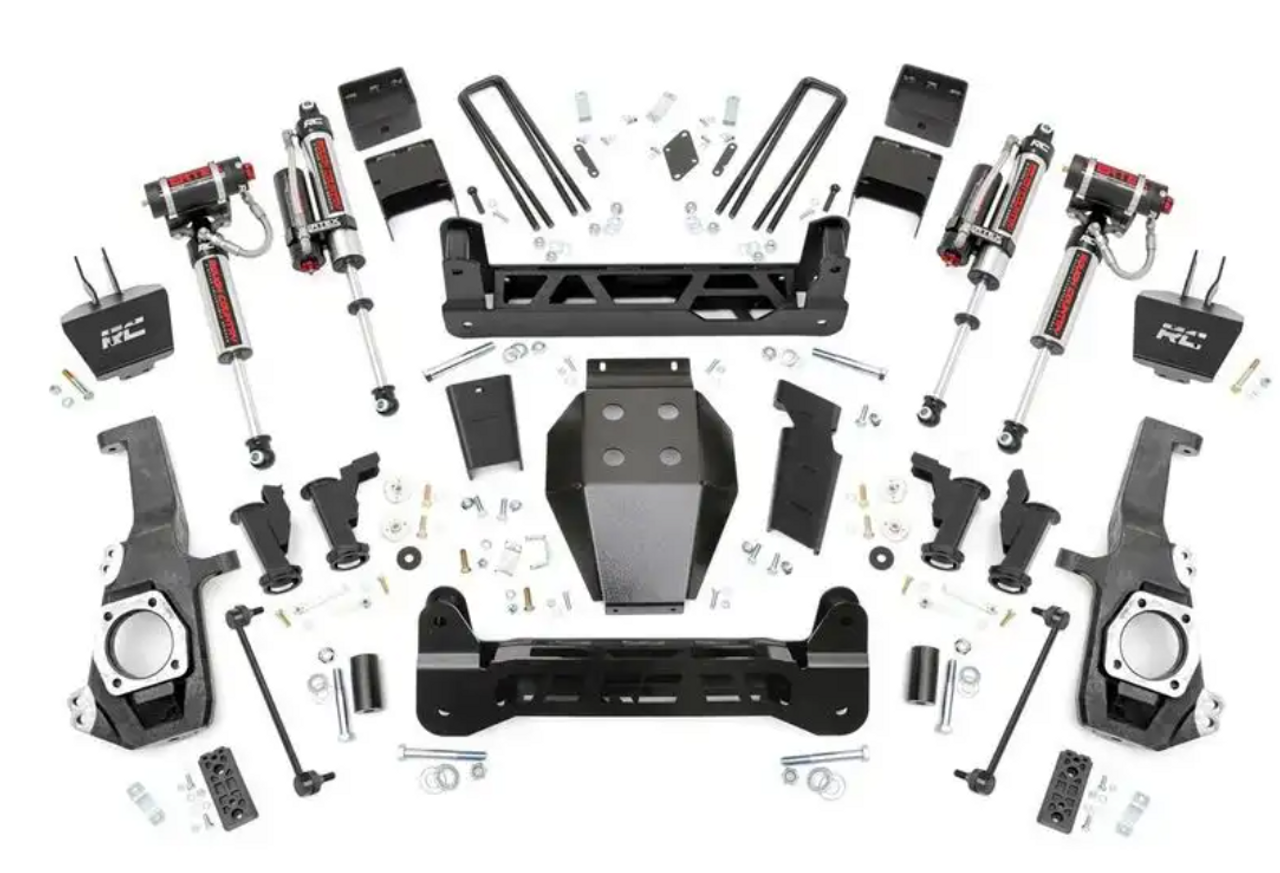 Rough Country 5 Inch Lift Kit (Torsion Drop) 2020 to 2024 Chevy/GMC 2500HD-Main View