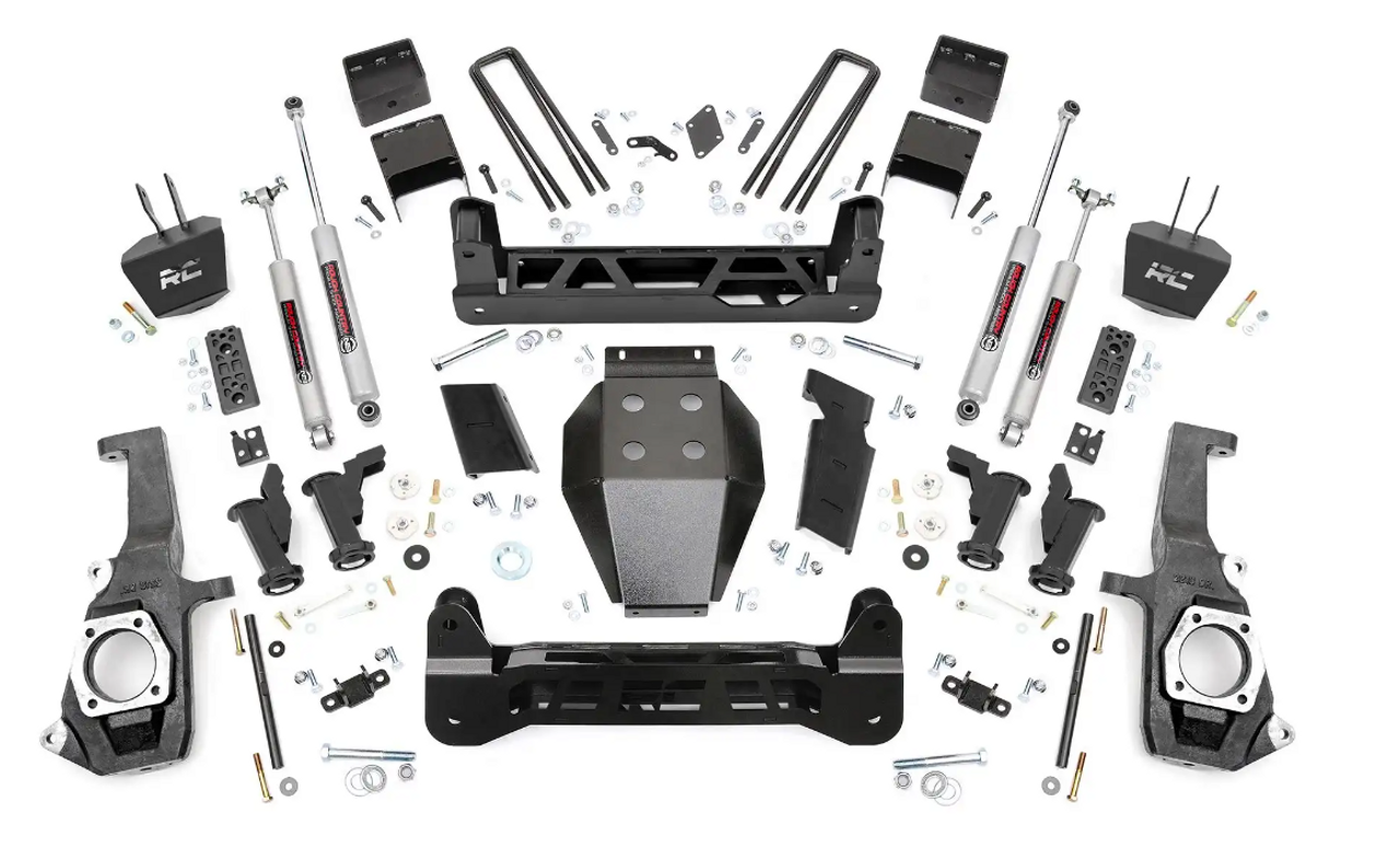 Rough Country 7.5 Inch Lift Kit (Torsion Drop) 2011 to 2019 Chevy/GMC 2500HD/3500HD (10430)-Main View