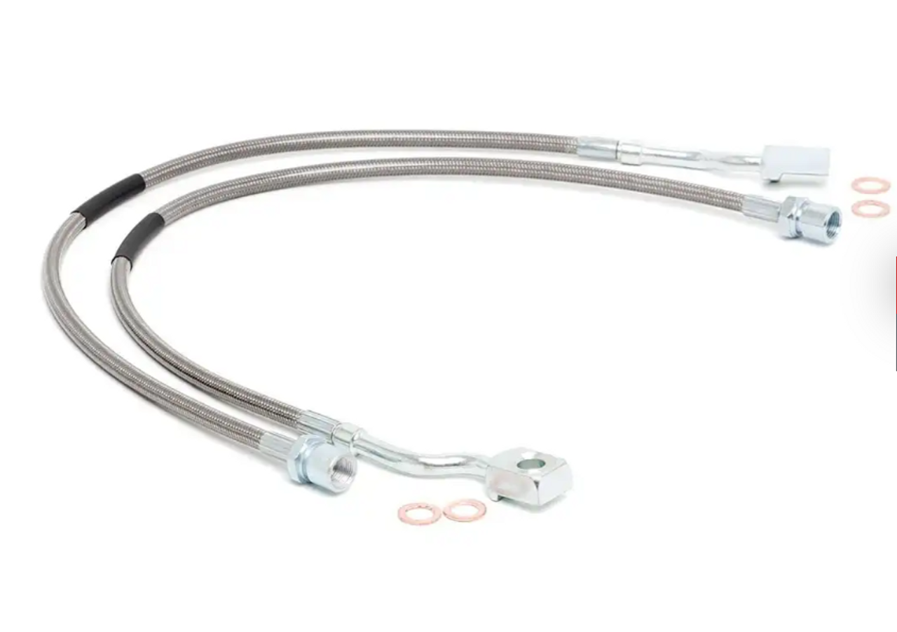 Rough Country Brake Lines (Front) 2011 to 2019 Chevy/GMC 2500HD/3500HD (89370)-Main View