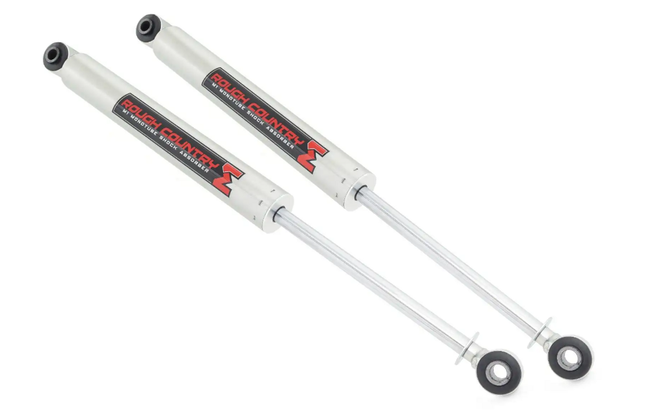 Rough Country M1 Monotube Rear Shocks (5"-7") 2001 to 2024 Chevy/GMC 2500HD/3500HD (770744_F)-Main View