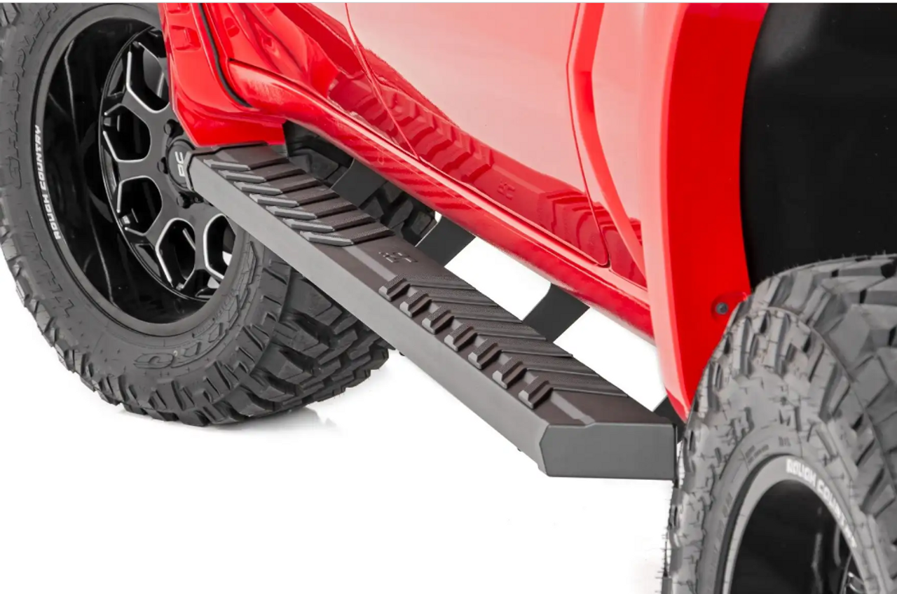 Rough Country BA2 Running Board (Side Step Bars) 2019 to 2024 Chevy/GMC 2500HD/3500HD (41002)-Main View