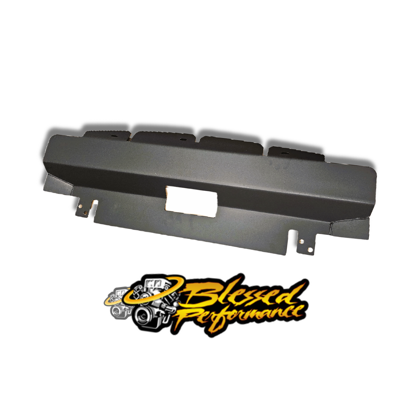 Blessed Performance HD Aluminum Air Deflector  for 2003 to 2007 Ford 7.3L Powerstroke -Grim Reaper Black View