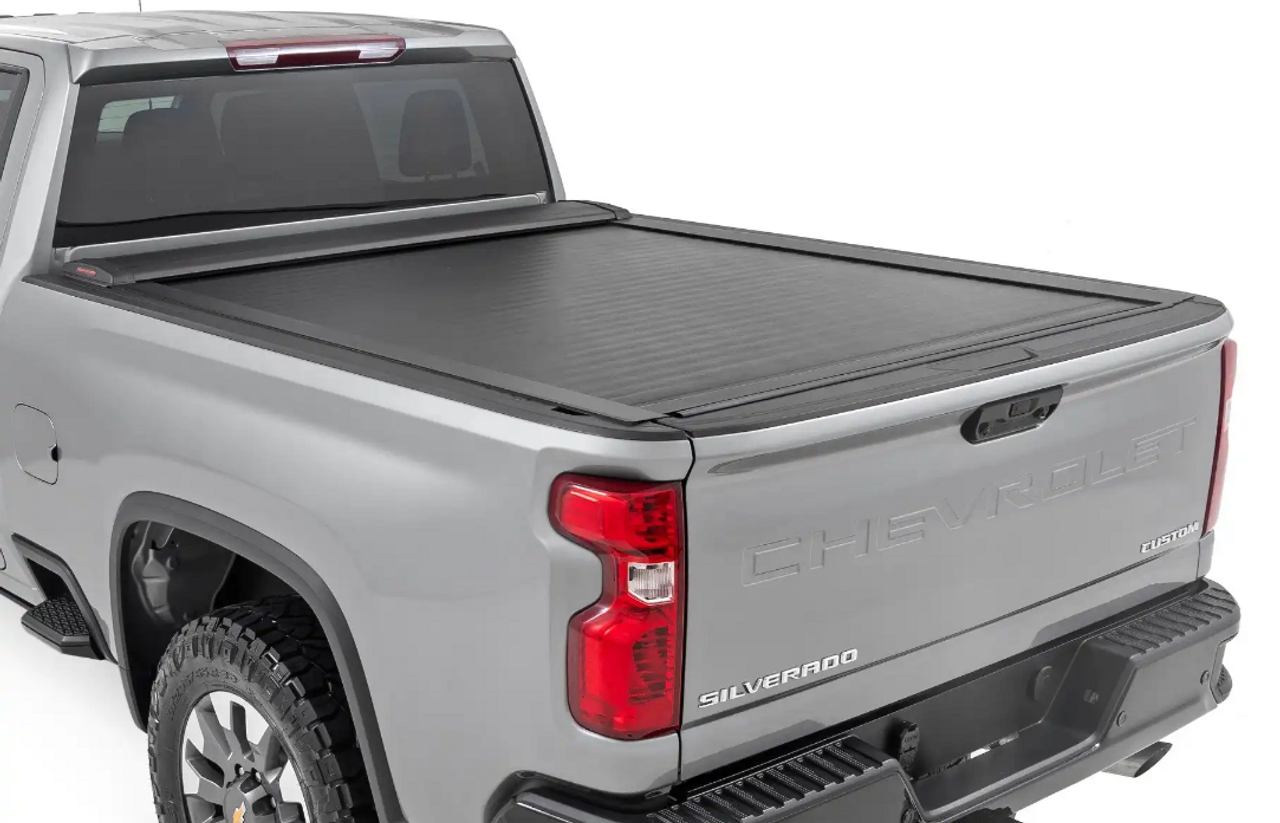 Rough Country Retractable Bed Cover (6'9" Bed) 2020 to 2024 Chevy/GMC 2500HD/3500HD (46110690)-Main View