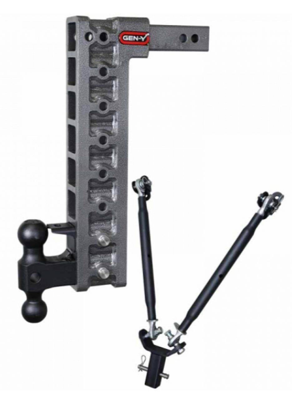 GEN Y Hitch Mega Duty 16K Drop Hitch W/Stabilizer 17.5" Drop (Universal 2" Shank| 16,000 LB Towing Capacity) 2,000 LB Tongue Weight (GH-528)-Main View