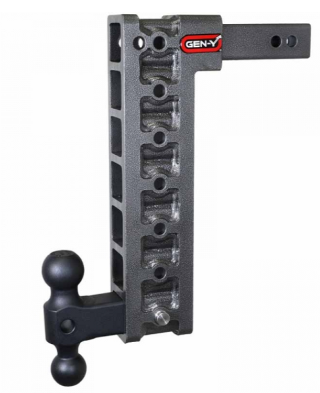 GEN Y Hitch Mega Duty 10K Drop Hitch W/Dual Ball 15" Drop (Universal 2" Shank| 10,000 LB Towing Capacity) 1,500 LB Tongue Weight (GH-317)-Main View