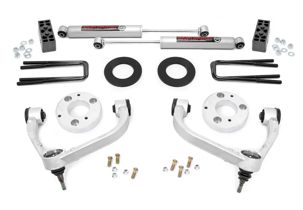 Rough Country 3 Inch Lift Kit 2014 to 2020 Ford F150 4WD-Main View