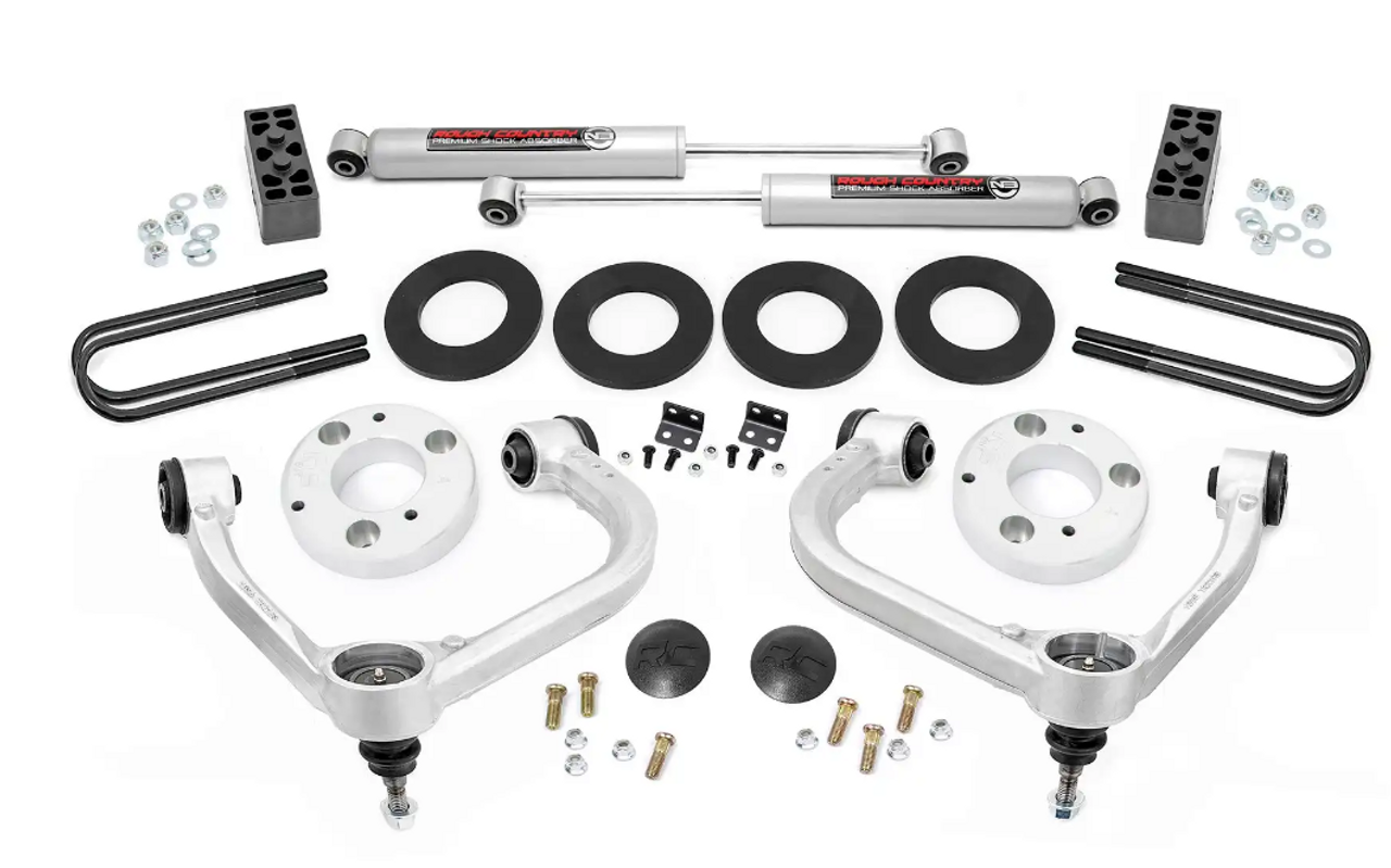 Rough Country 3 Inch Lift Kit 2021 to 2024 Ford F150 4WD-Main View