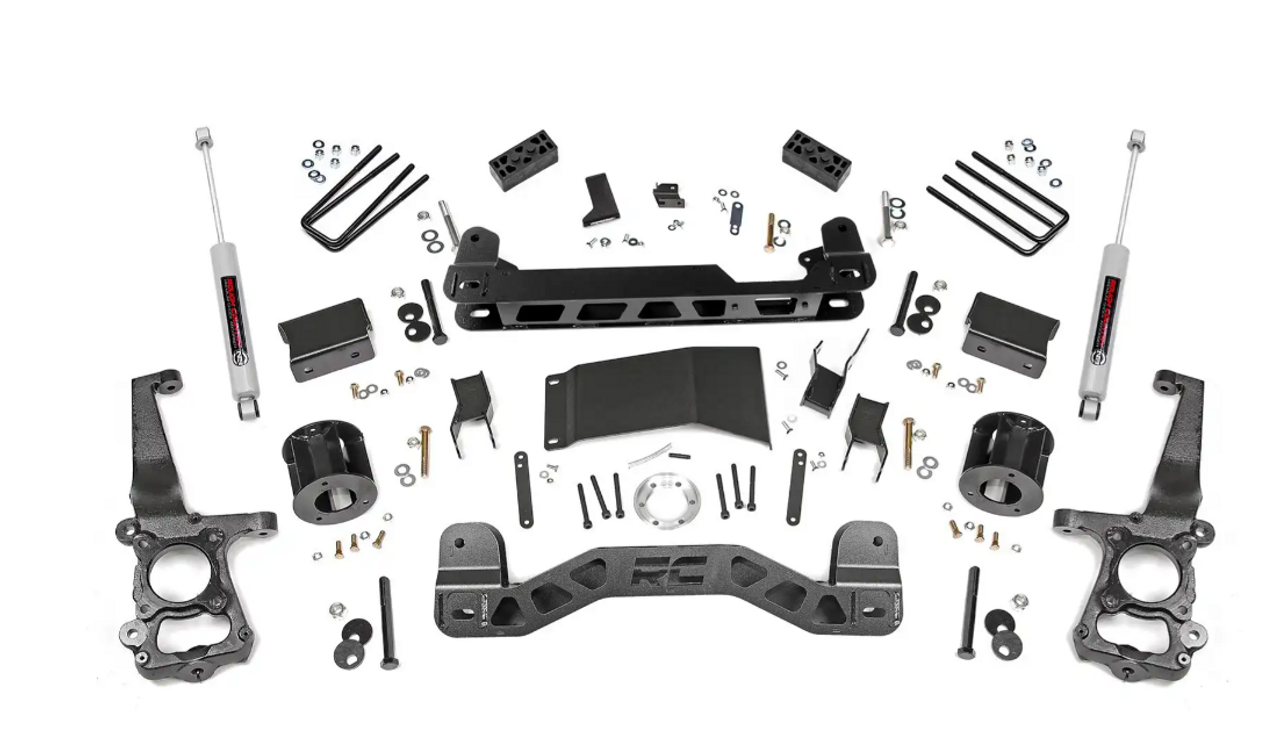Rough Country 4 Inch Lift Kit 2015 to 2020 Ford F150 4WD-Main View