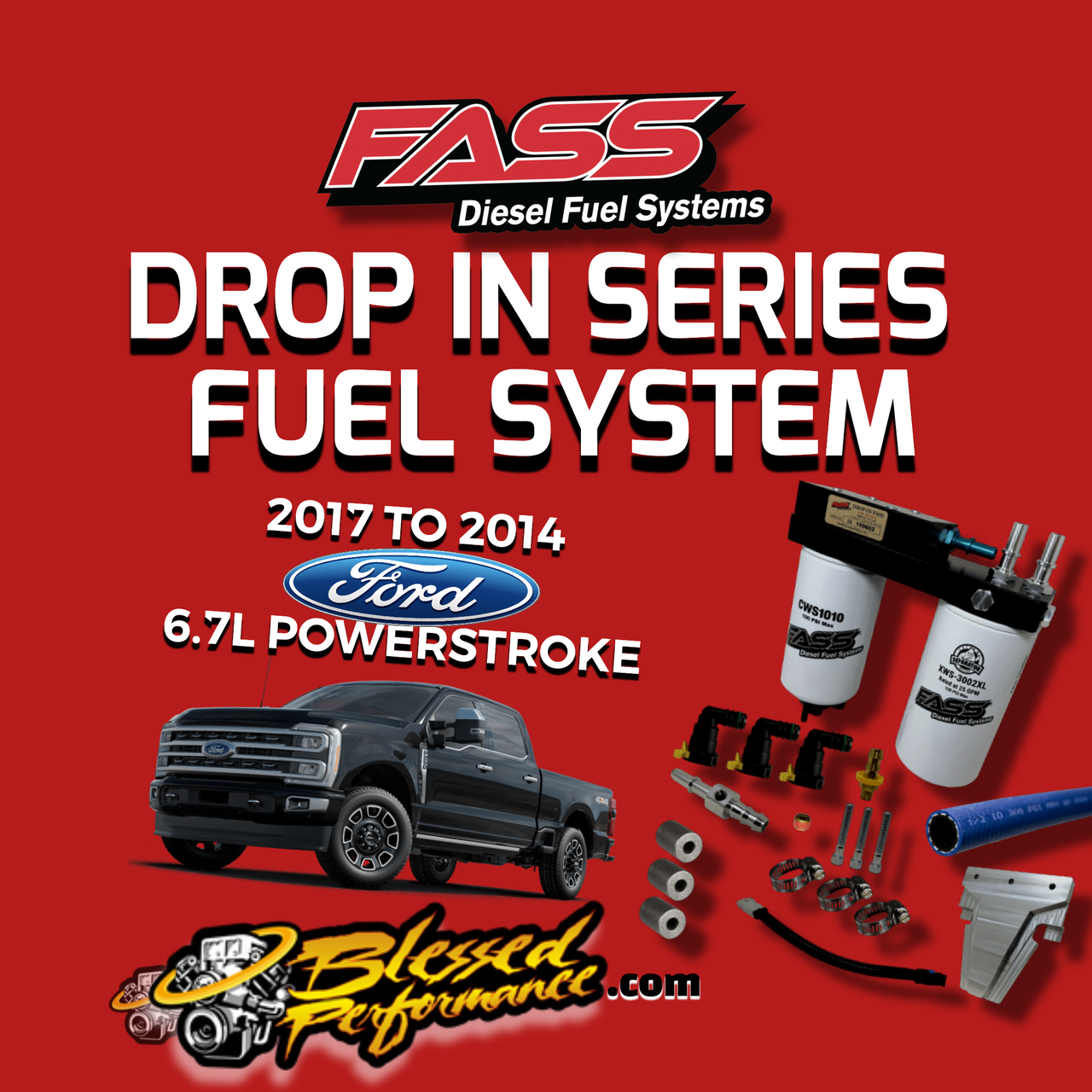 FASS Fuel Systems Drop-In Series Diesel Fuel System for 2017 to 2023 Ford 6.7L Powerstroke (DIFSFRD1001) AD View