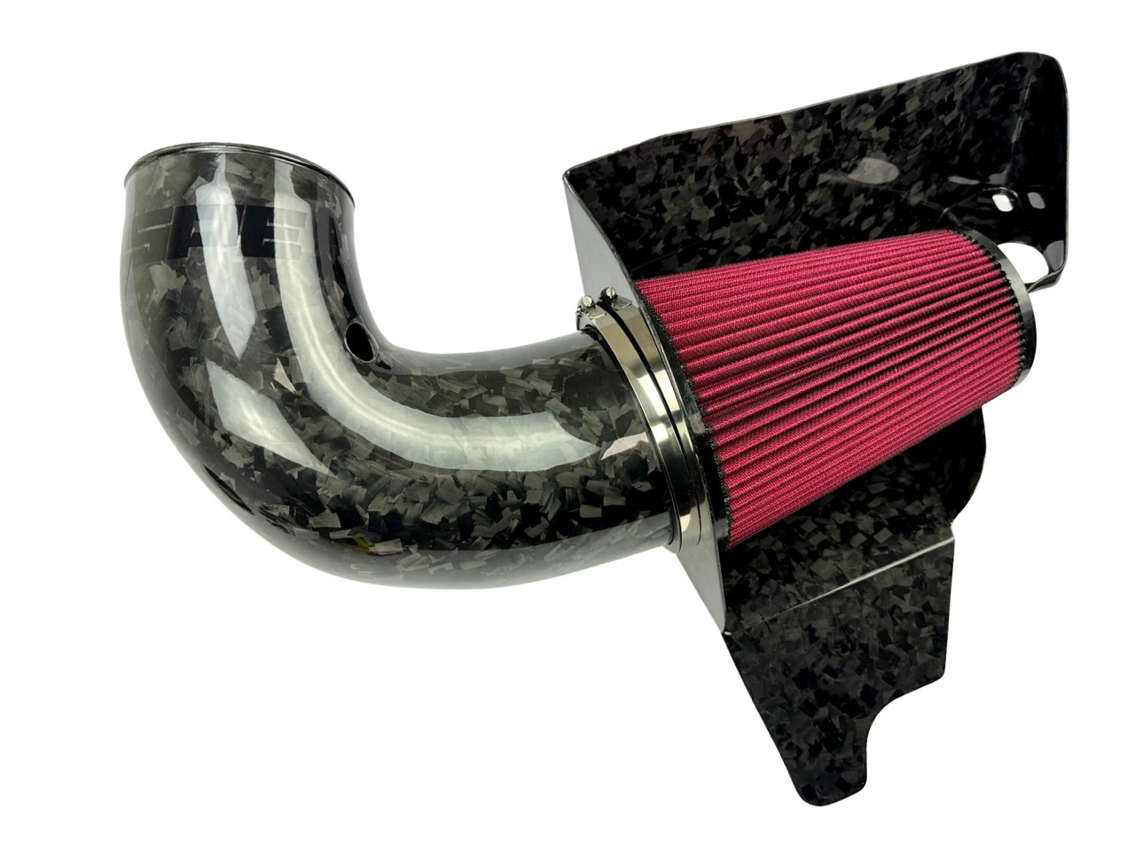 SPE STAGE 2 FORGED CARBON FIBER INTAKE for 2020+ GT500 Ford Mustang Shelby RED Filter View