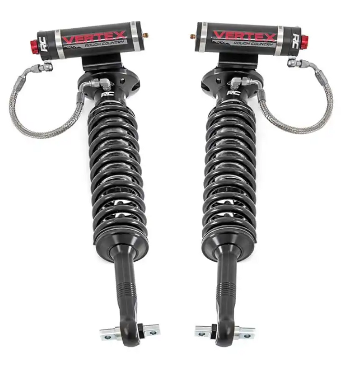 Rough Country Vertex 2.5 Remote Reservoir Leveling Coilovers (2 Inch) 2014 to 2024 Ford F150 (689012)-Main View