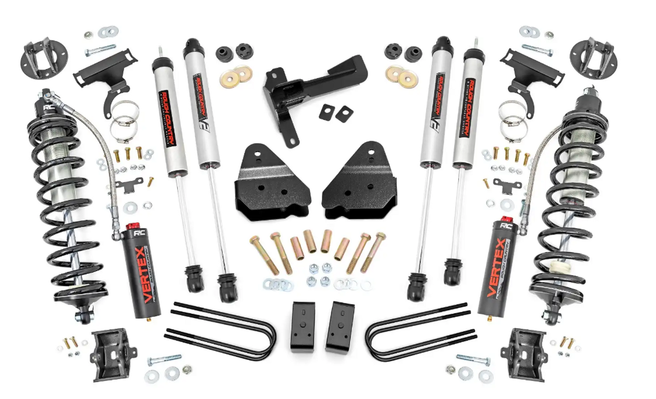 Rough Country 3 Inch Lift Kit (Coilover Conversion) 2008 to 2010 Ford F250 Super Duty 4WD (52157)-Main View