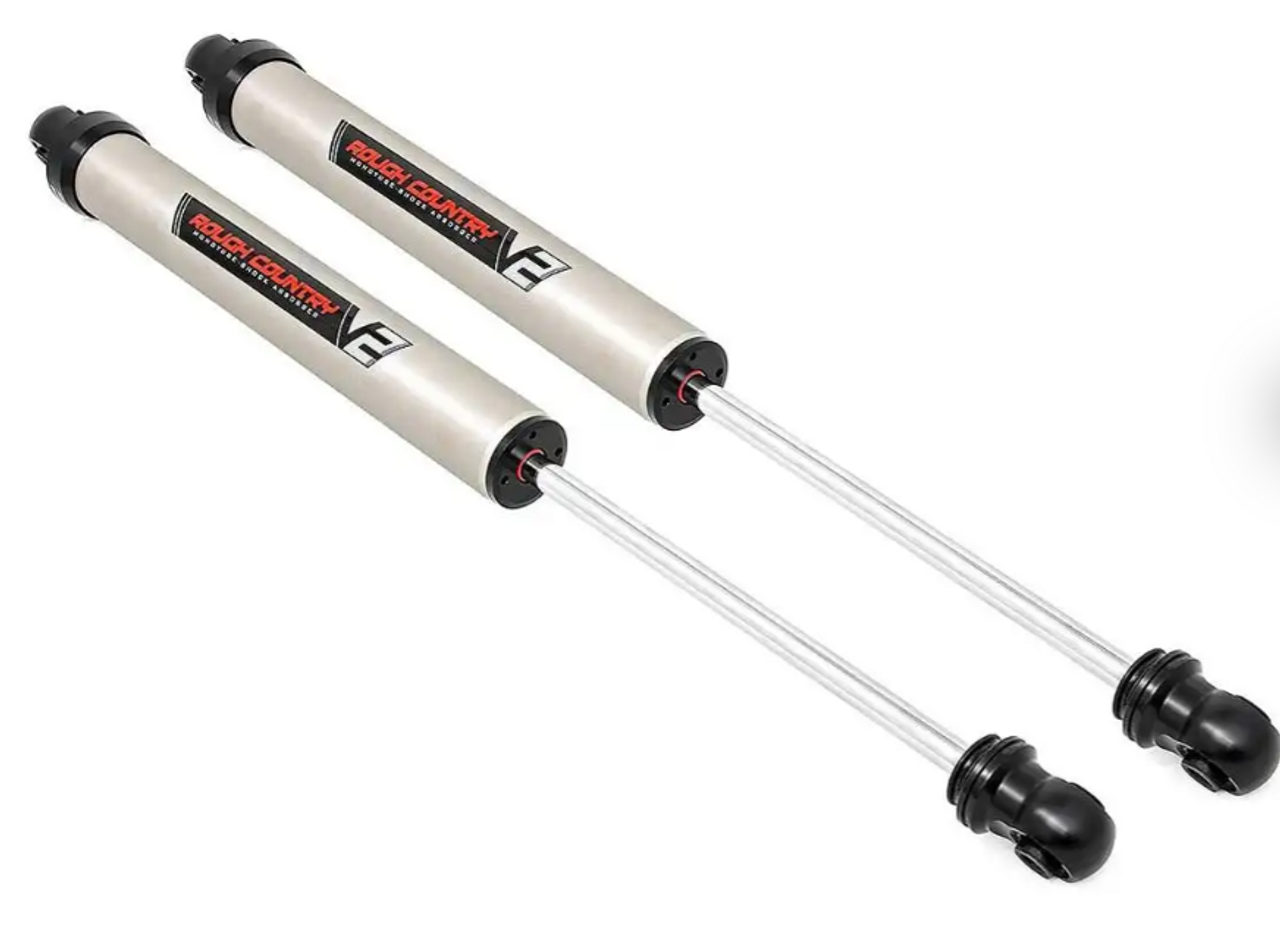 Rough Country V2 Rear Shocks (0-4.5") 2017 to 2024 Ford F250/F350 Super Duty 2WD/4WD (760804_A)-Main View