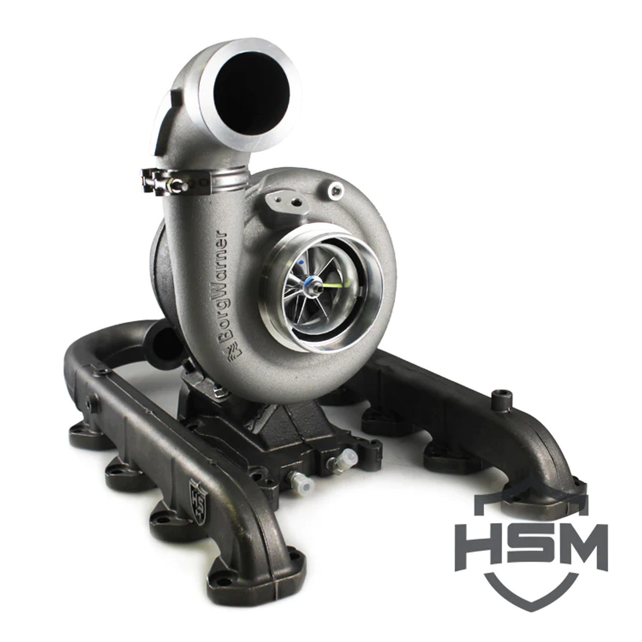 HSM SX-E Turbo Kit for 2011 to 2016 6.7L Powerstroke - Angle Main View
