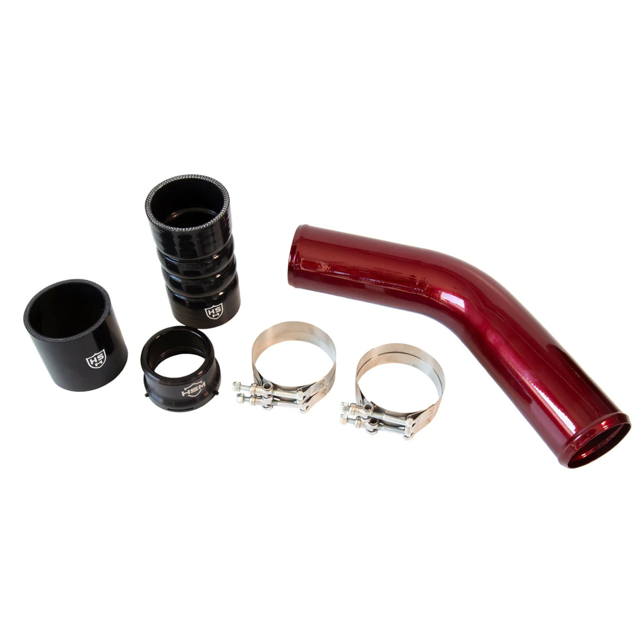 HSM Hot Side Intercooler Pipe Upgrade for 2011 to 2024 Ford 6.7L Powerstroke (122016)  Red View