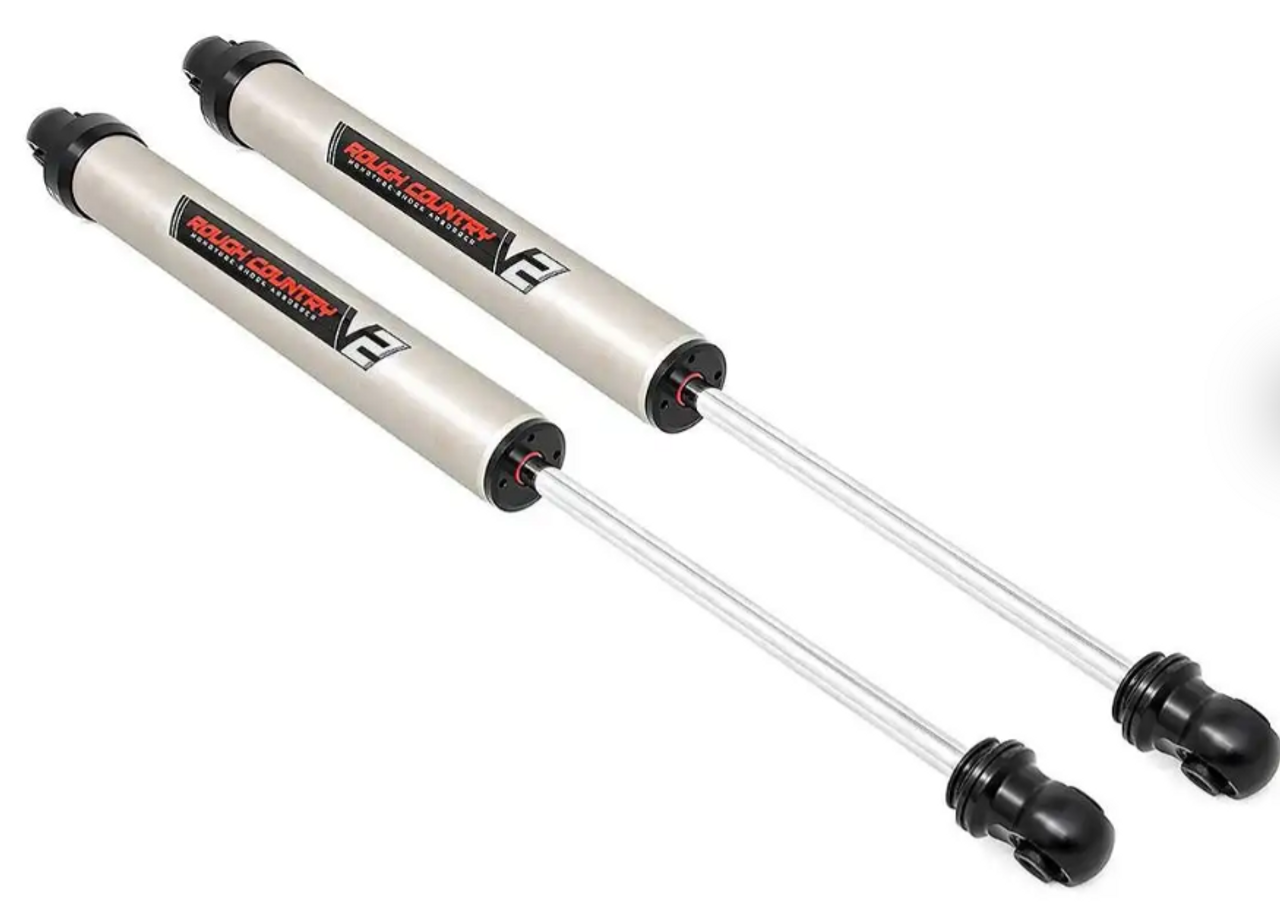 Rough Country V2 Front Shocks (0-1") 1999 to 2004 Ford F250/F350 Super Duty 4WD (760768_F)-Main View