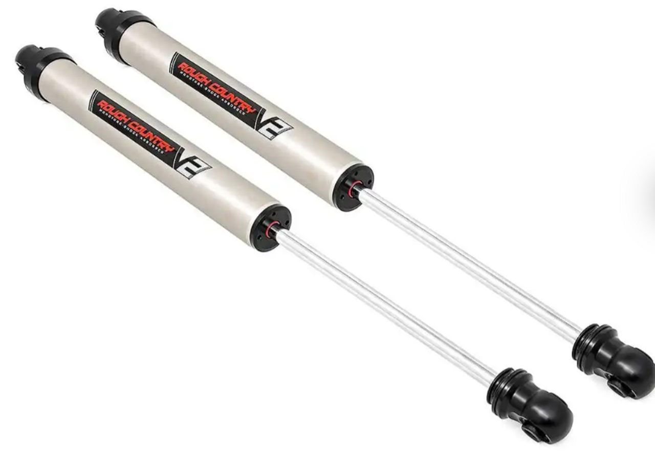 Rough Country V2 Rear Shocks (5-7.5") 2017 to 2024 Ford F250/F350 Super Duty 2WD/4WD (760805_B)-Main View