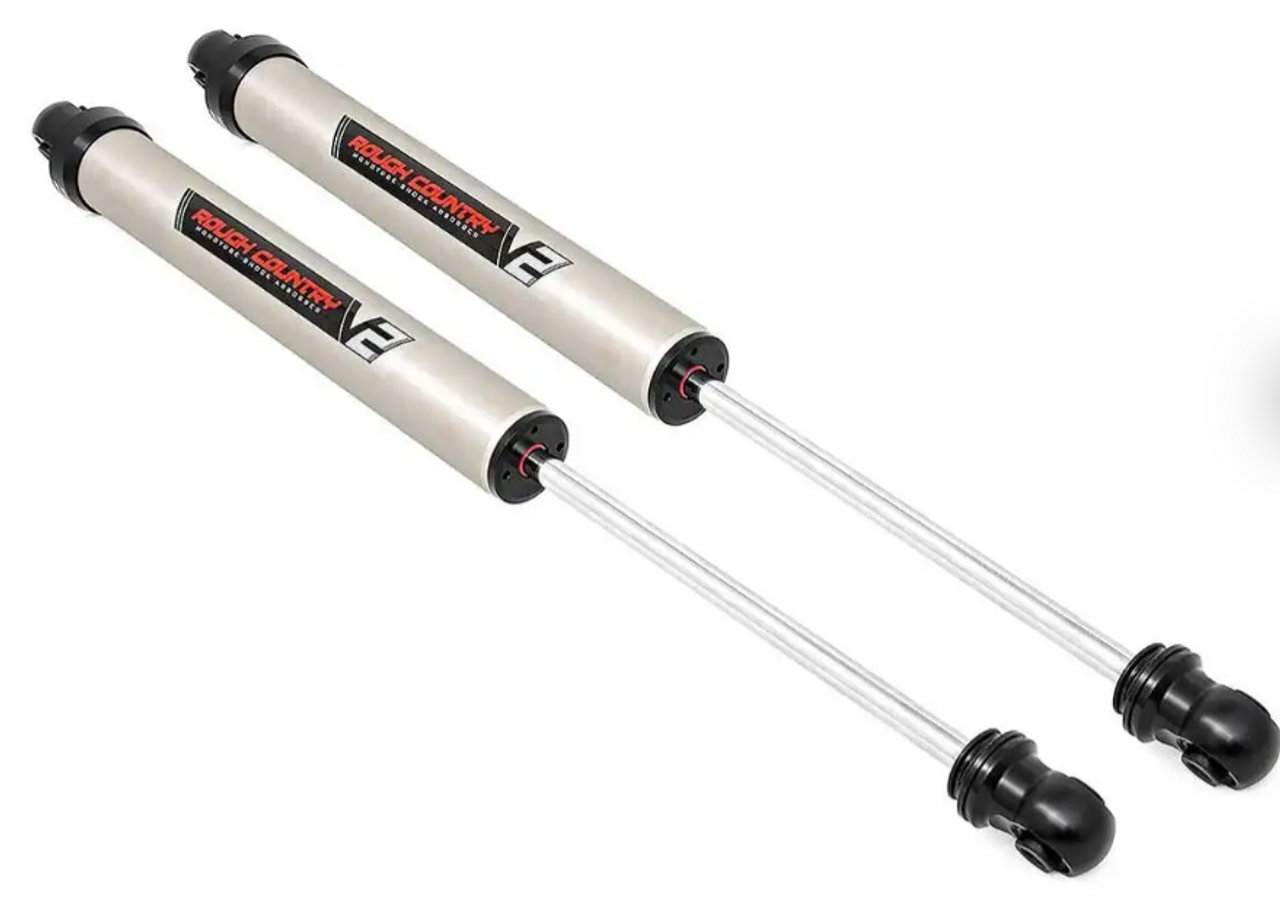 Rough Country V2 Rear Shocks (5-7.5") 1999 to 2016 Ford F250/F350 Super Duty 2WD/4WD (760762_A)-Main View