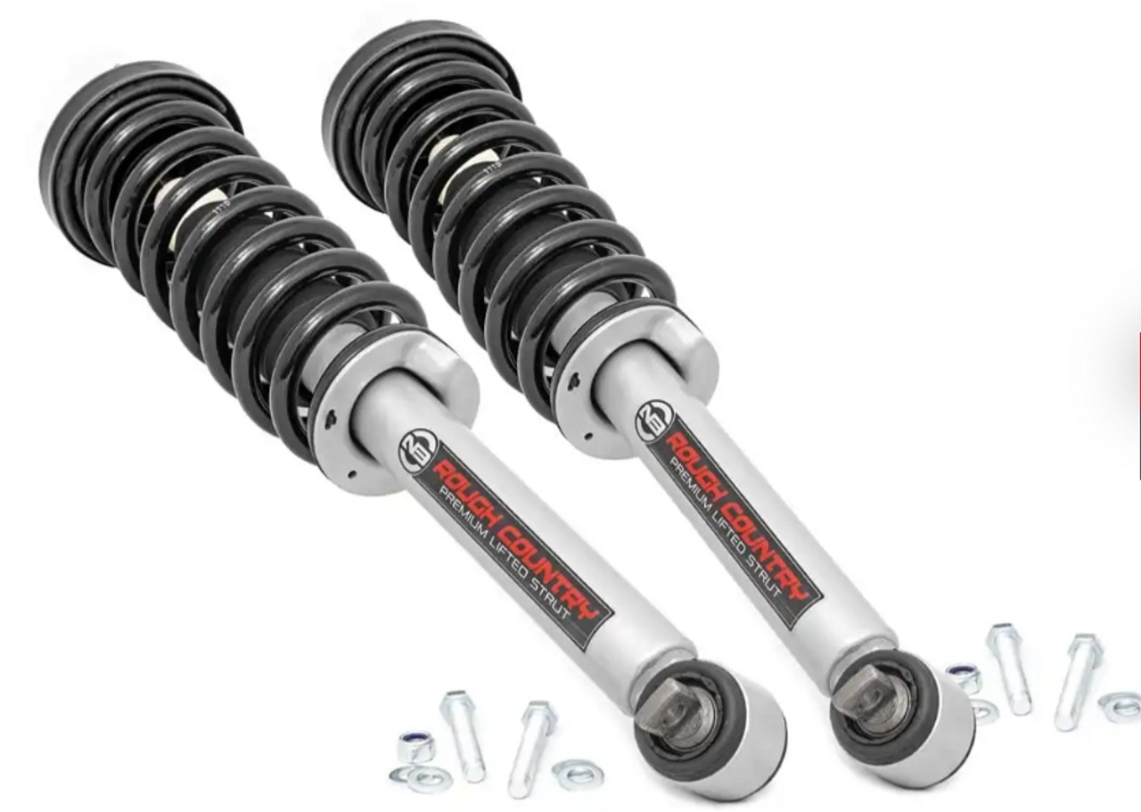Rough Country Loaded Strut Pair (6 Inch) 2014 to 2024 Ford F150 4WD (501052)-Main View
