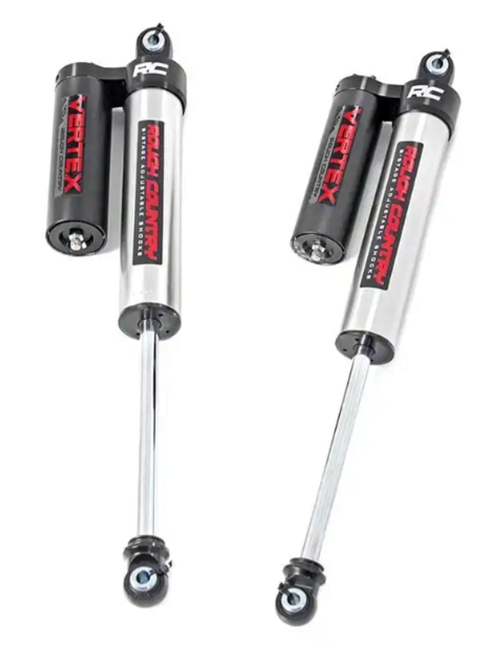 Rough Country Vertex 2.5 Adjustable Rear Shocks (5"-7.5") 2014 to 2021 Ford F150 2WD (699002_A)-Main View