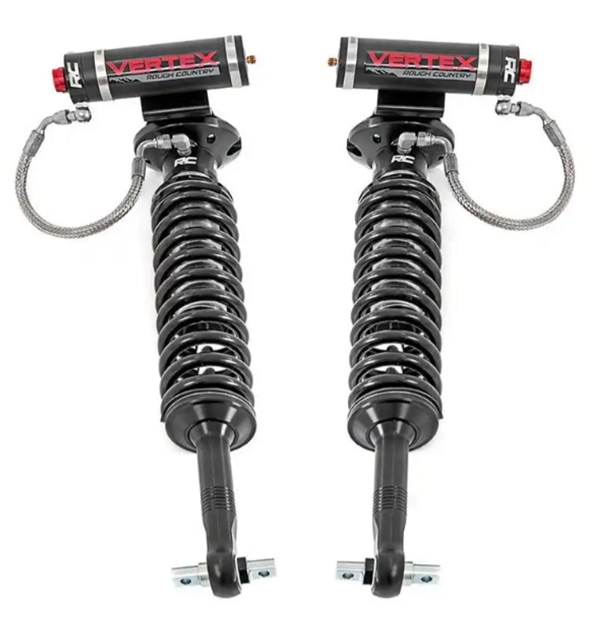 Rough Country Vertex 2.5 Adjustable Coilovers (Front| 5.5"-6.5") 2014 to 2024 Ford F150 4WD (689004)-Main View